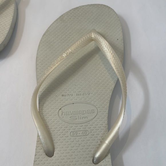 Havaianas White Iridescent Straps Flip Flops - Picture 2 of 6